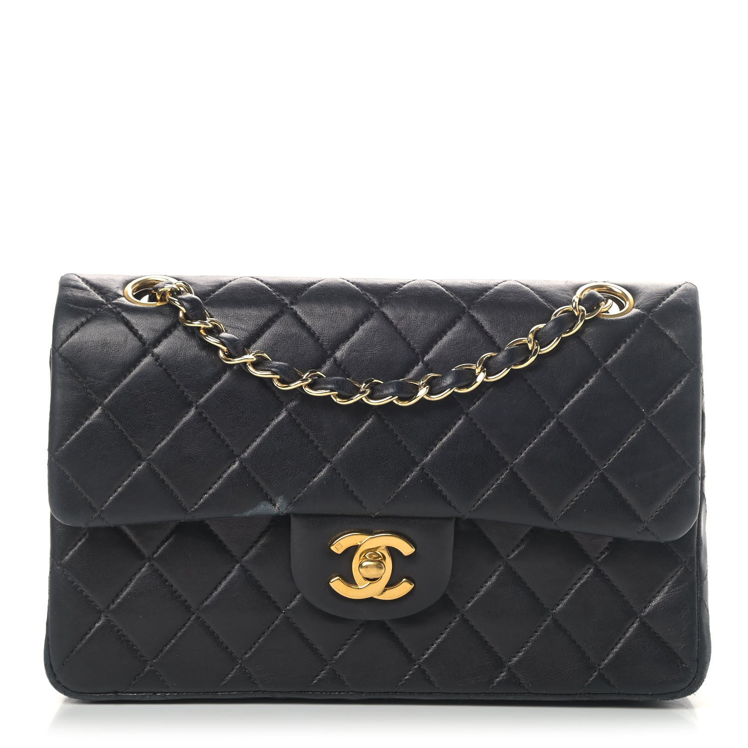 Chanel Lambskin Quilted Small Double Flap Black 1 of 11