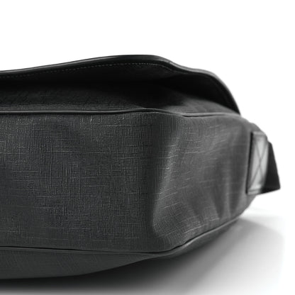Gucci Coated Canvas Interlocking G Large Flap Messenger Bag Black 9 of 11