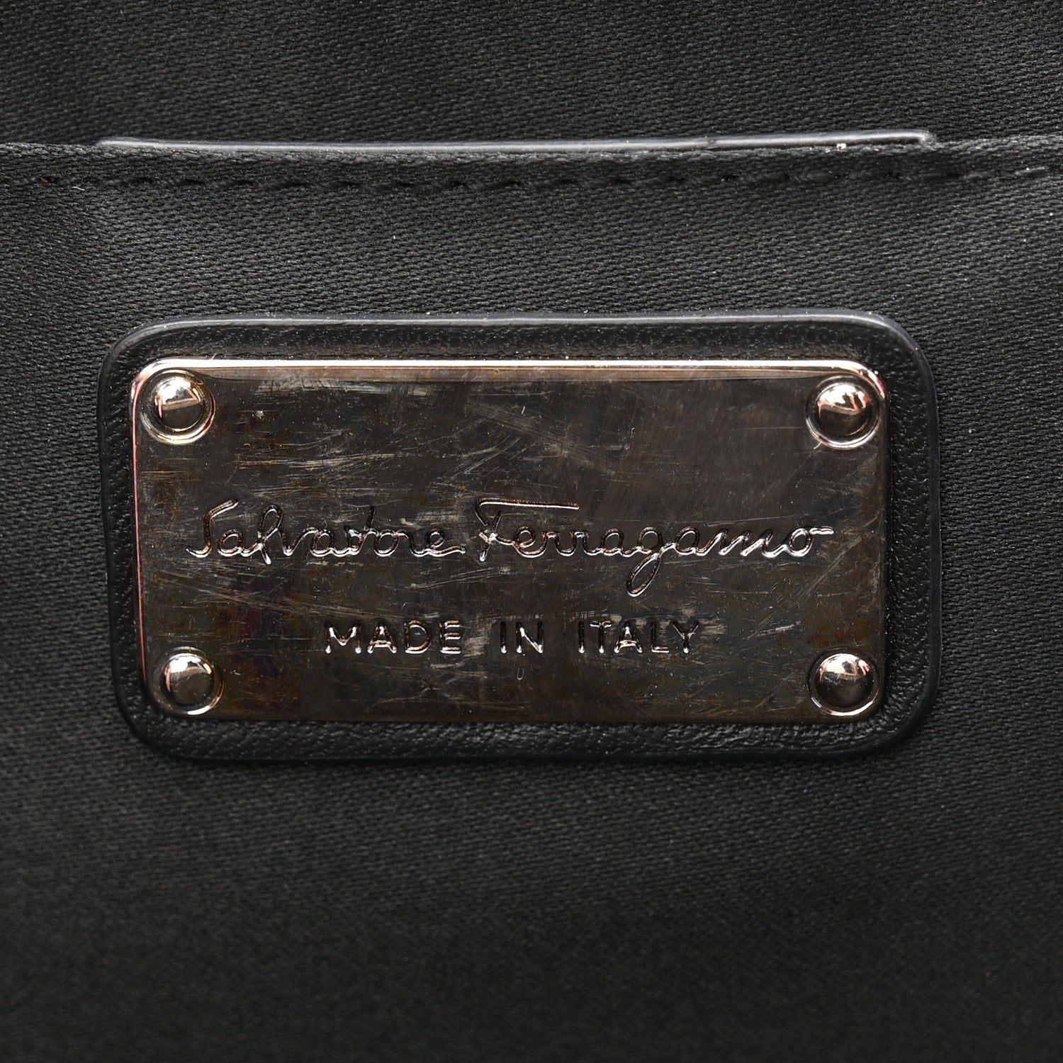 Salvatore Ferragamo Satin Sequin Kameron Clutch Black 6 of 11