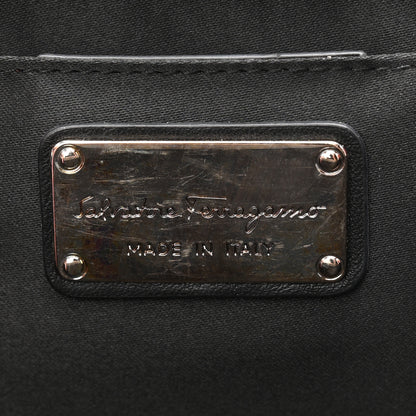 Salvatore Ferragamo Satin Sequin Kameron Clutch Black 6 of 11
