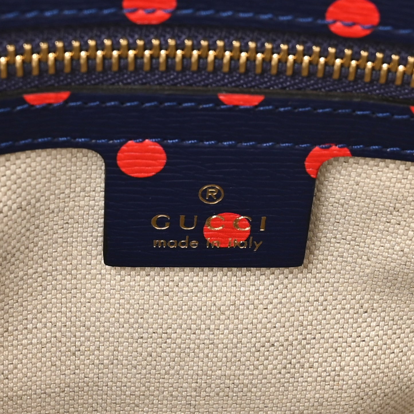Shangai Calfskin Polka Dot Small Horsebit 1955 Top Handle Bag Blue Red