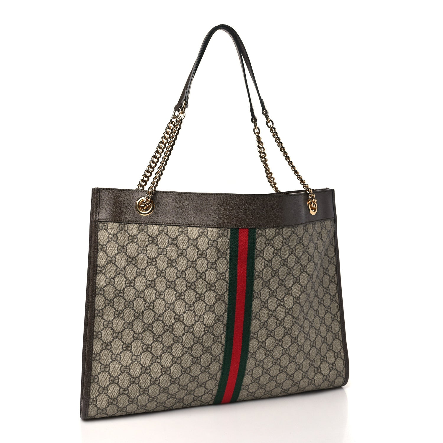 Gucci GG Supreme Monogram Large Rajah Chain Tote Beige New Acero 4 of 10