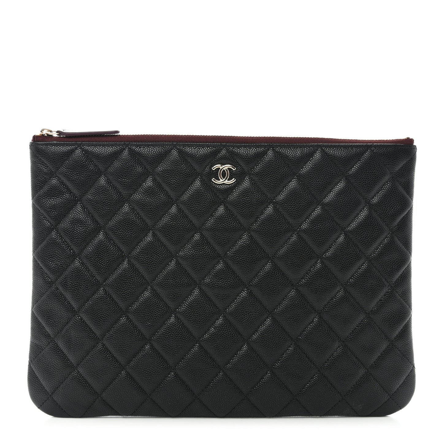 Caviar Quilted Medium Cosmetic Case Black