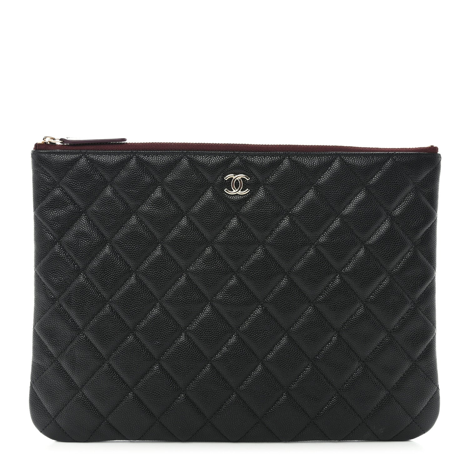 Chanel Caviar Quilted Medium Cosmetic Case Black 1 of 9