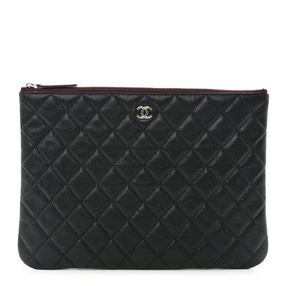 Chanel Caviar Quilted Medium Cosmetic Case Black 1 of 9