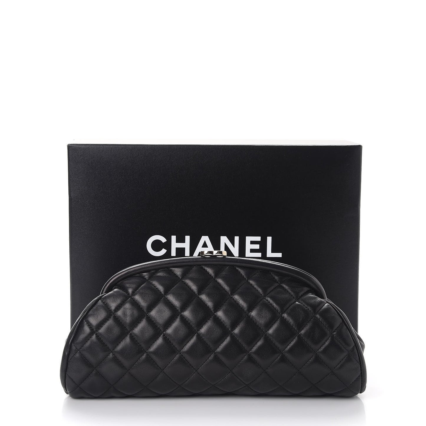 Lambskin Quilted Timeless Clutch Black