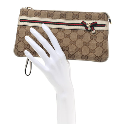 Gucci Monogram Mayfair Wristlet Off White 2 of 9