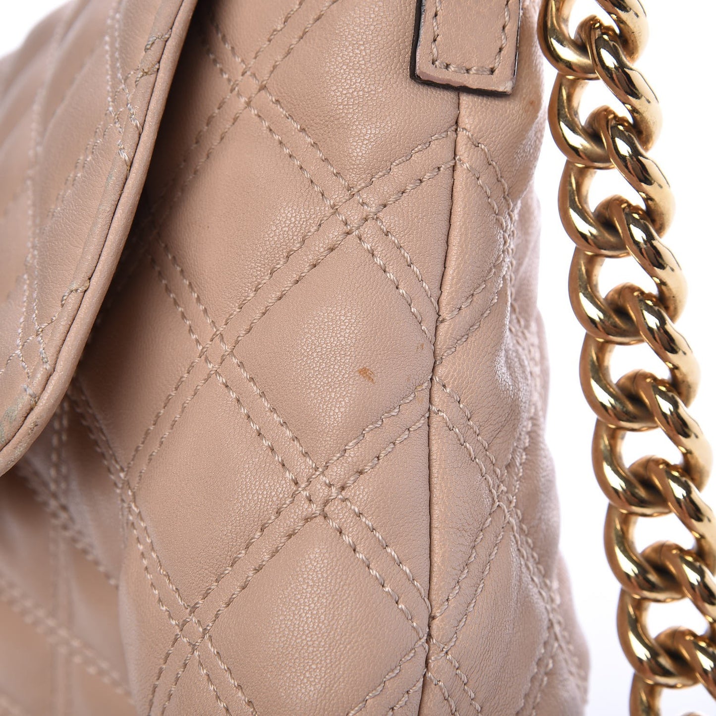 Lambskin Quilted The XL Single Flap Beige