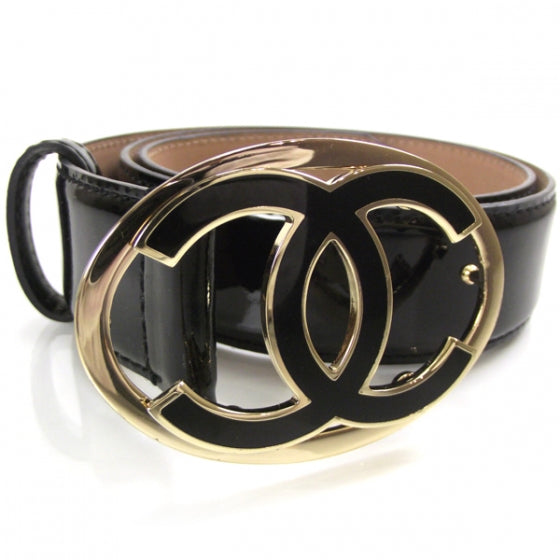 Patent Leather CC Logo Belt 38/95 Black