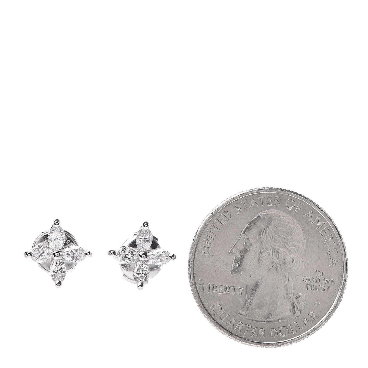 Platinum Diamond .64ct Small Victoria Earrings