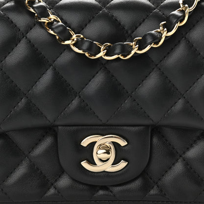Chanel Lambskin Quilted Mini Square Flap Black 8 of 12