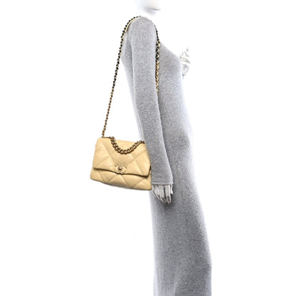 Chanel Lambskin Quilted Medium Chanel 19 Flap Yellow 2 of 11