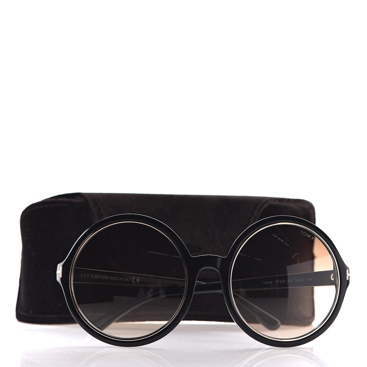 Tom Ford Carrie Sunglasses TF268 Black 8 of 8