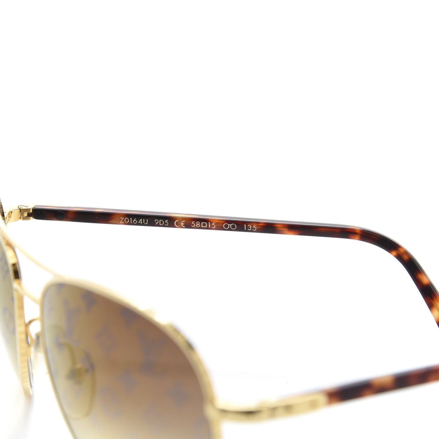 Louis Vuitton Conspiration Pilote Sunglasses Z0164U Gold 5 of 8