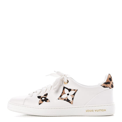 Louis Vuitton Calfskin Calf Hair Monogram Giant Jungle Frontrow Sneakers 37.5 White 1 of 9
