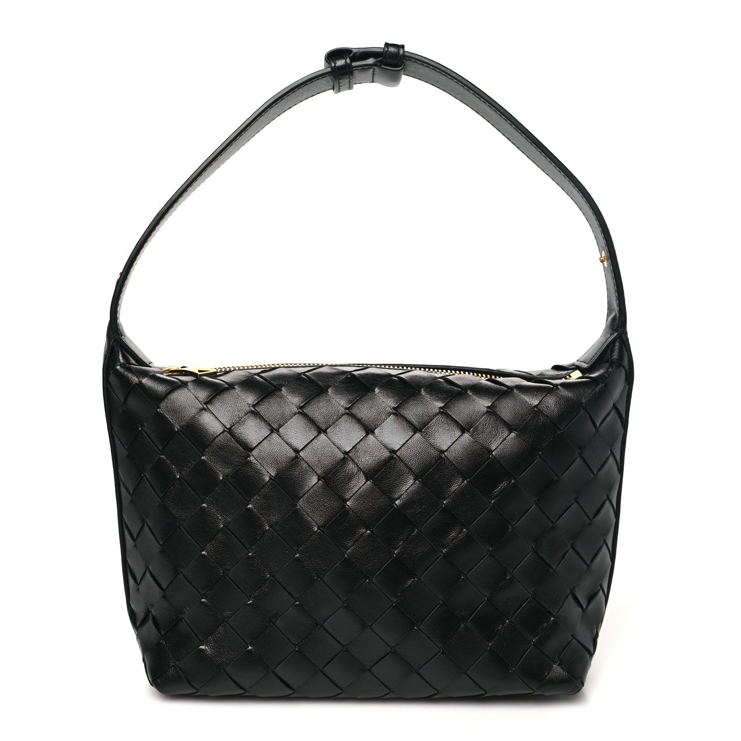 Bottega Veneta Calfskin Nappa Intrecciato Mini Wallace Black 1 of 9