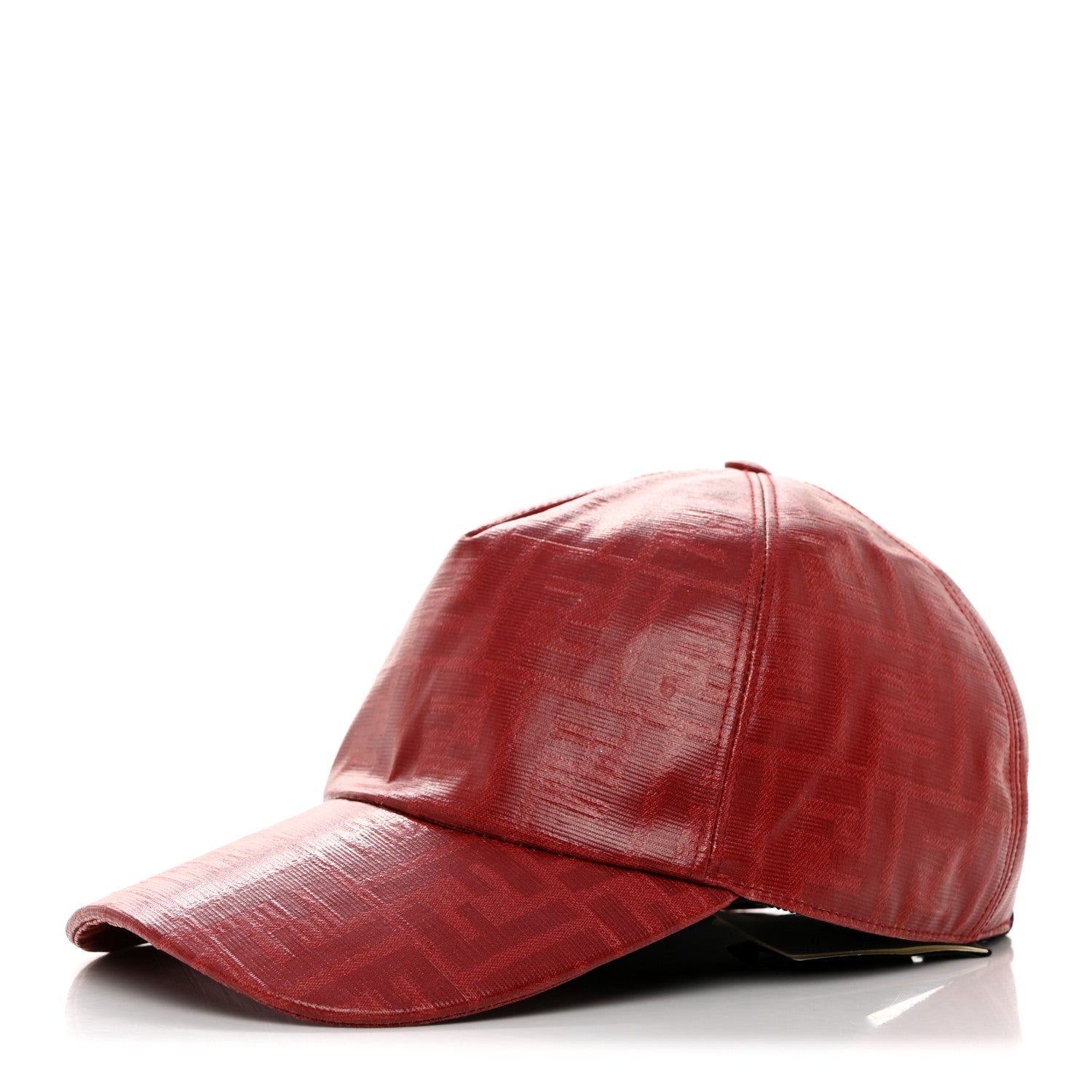Fendi Glazed Fabric FF Baseball Hat Rosso 1 of 8