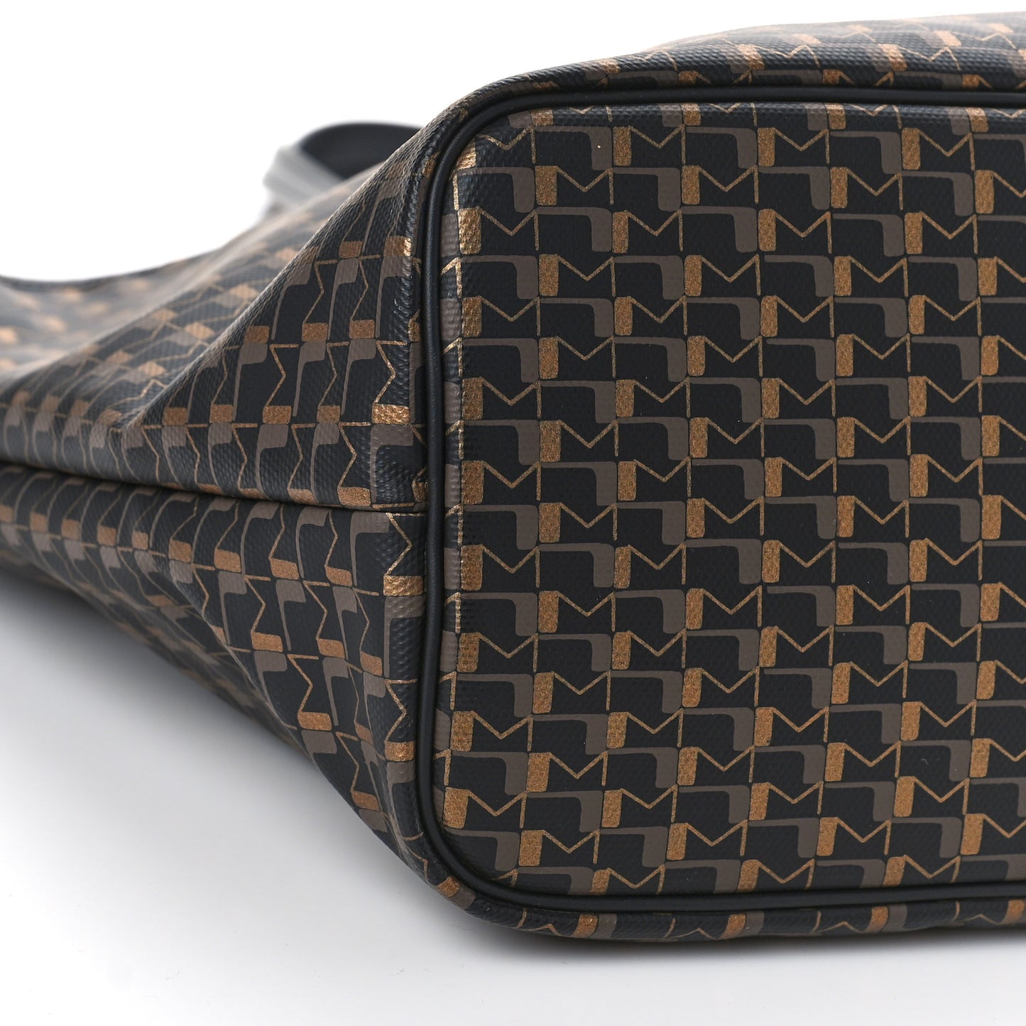 Grained Calfskin Canvas 1920 Oh! Tote Ruban GM Carbon Bronze