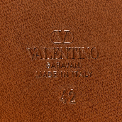 Valentino Garavani Grainy Cowhide Vlogo Flat Slide Sandals 42 Cuoio 6 of 9