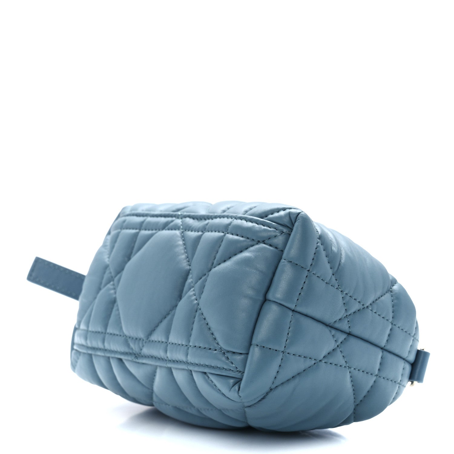 Christian Dior Calfskin Macrocannage Small Diortravel Nomad Pouch Horizon Blue 9 of 11