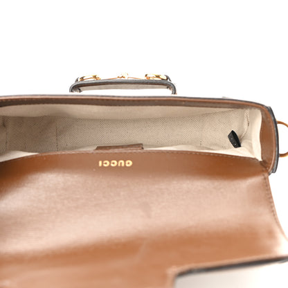 Gucci GG Supreme Monogram Web Mini Horsebit 1955 Shoulder Bag Beige Brown Sugar 5 of 11