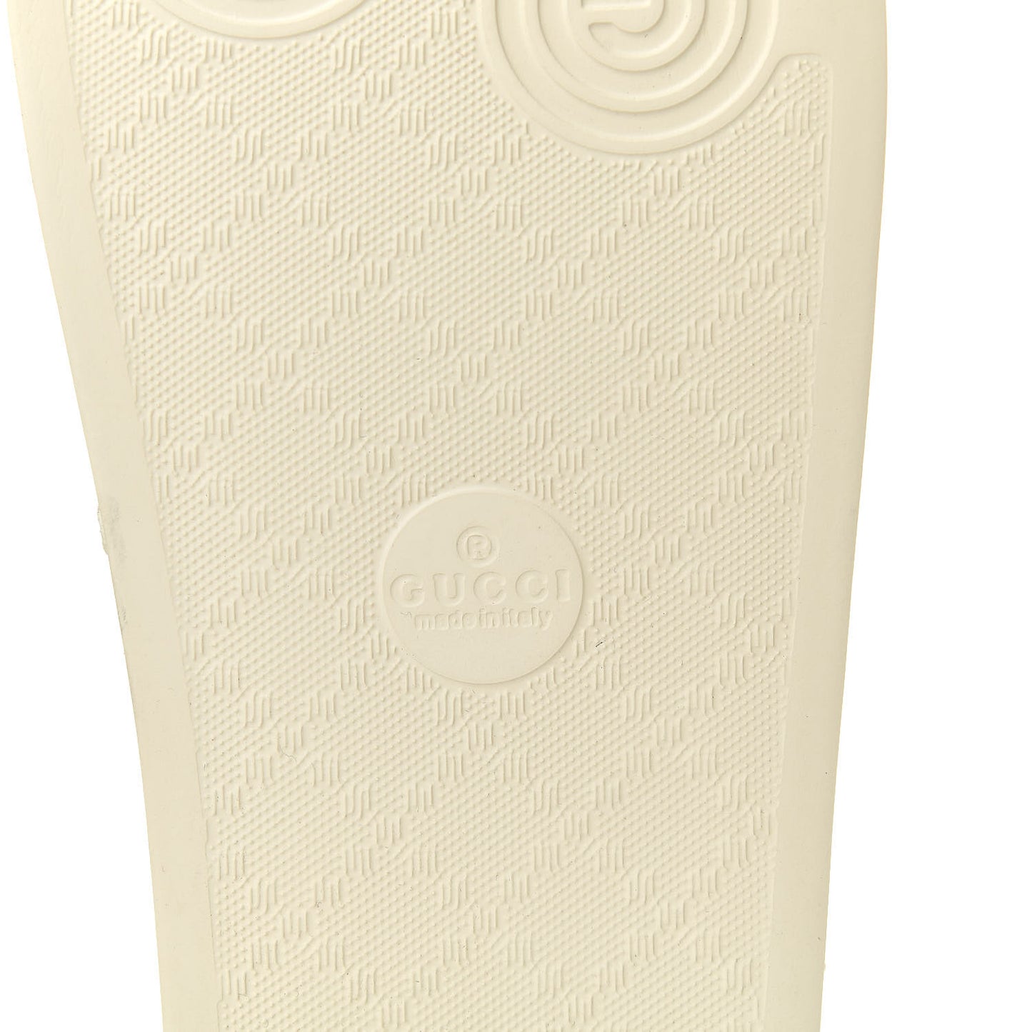 GG Supreme Monogram Flora Pursuit Slide Sandals 39 White