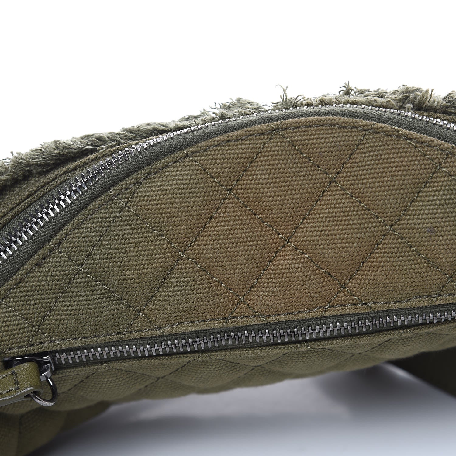 Chanel Canvas Lambskin Quilted Coco Cuba Charms Waist Bag Khaki 9 of 12