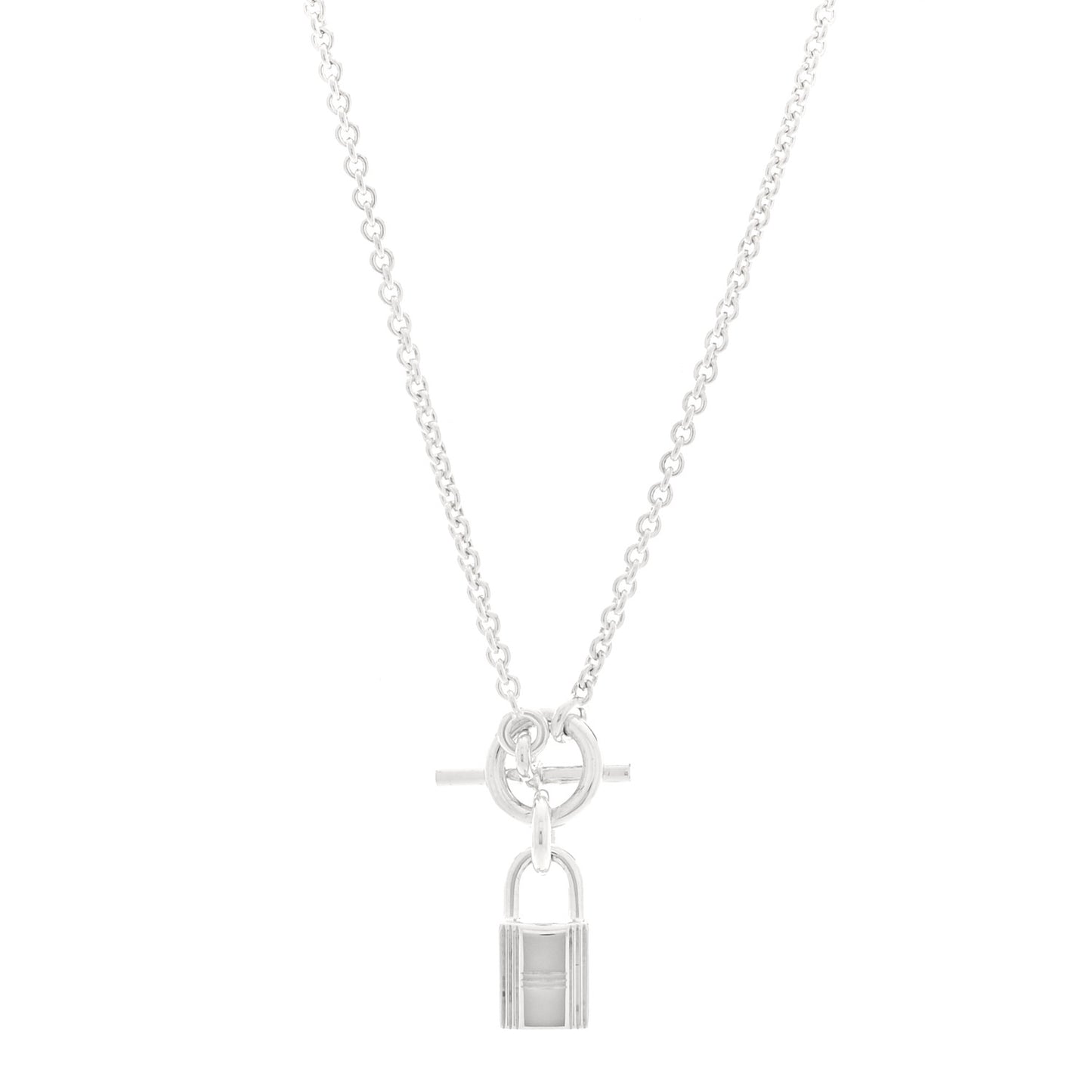 Sterling Silver Cadenas Kelly Lock Pendant Necklace