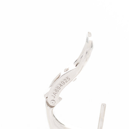 Van Cleef & Arpels 18K White Gold Diamond Small Frivole Pave Earrings 5 of 6