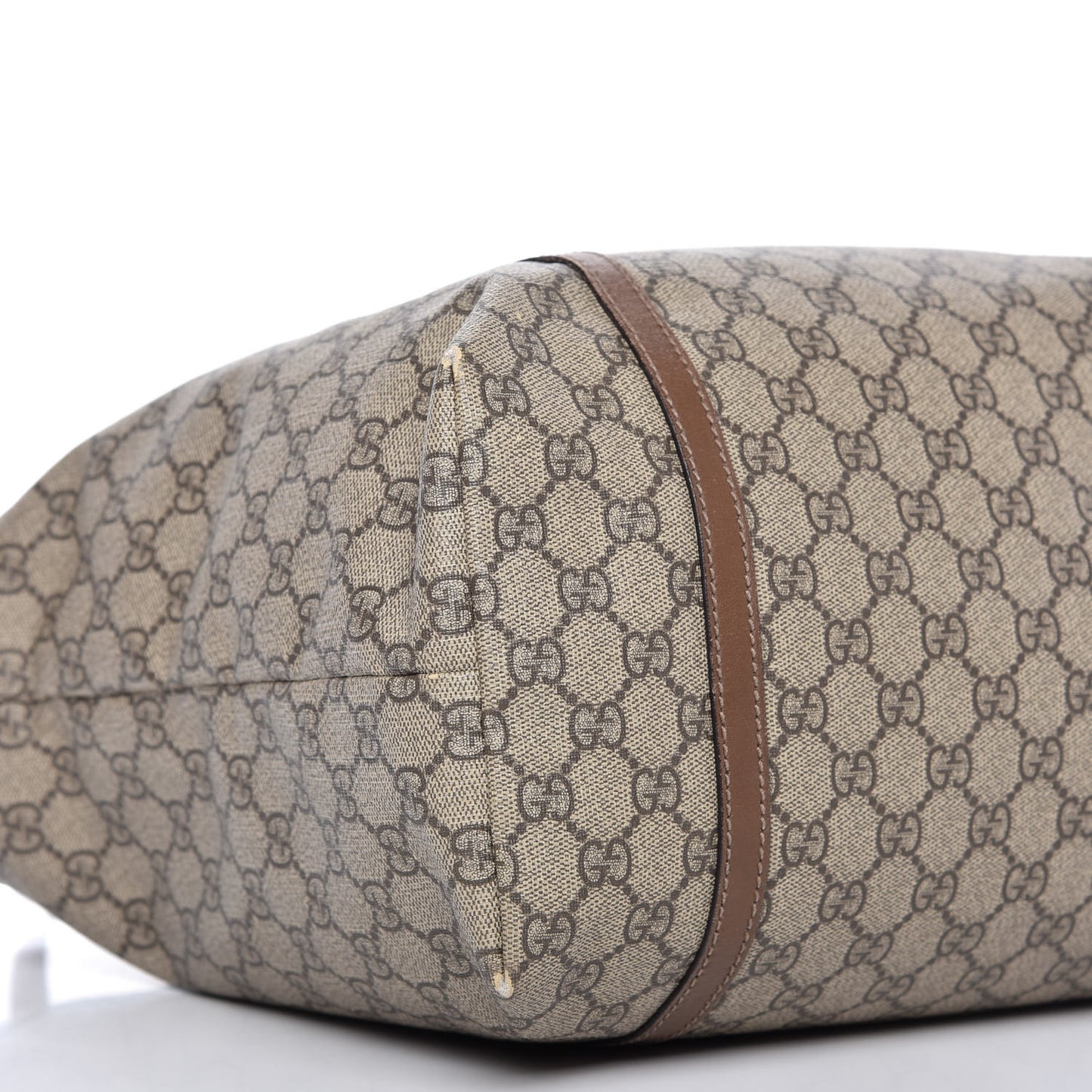 GG Supreme Monogram Medium Nice Tote Brown