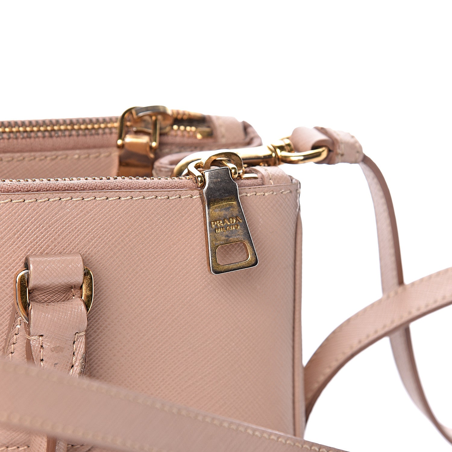 Prada Saffiano Small Galleria Double Zip Tote Cammeo 5 of 13