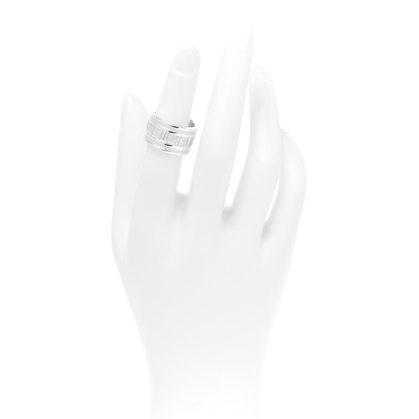 Sterling Silver 12mm Atlas Band Ring 51 5.75