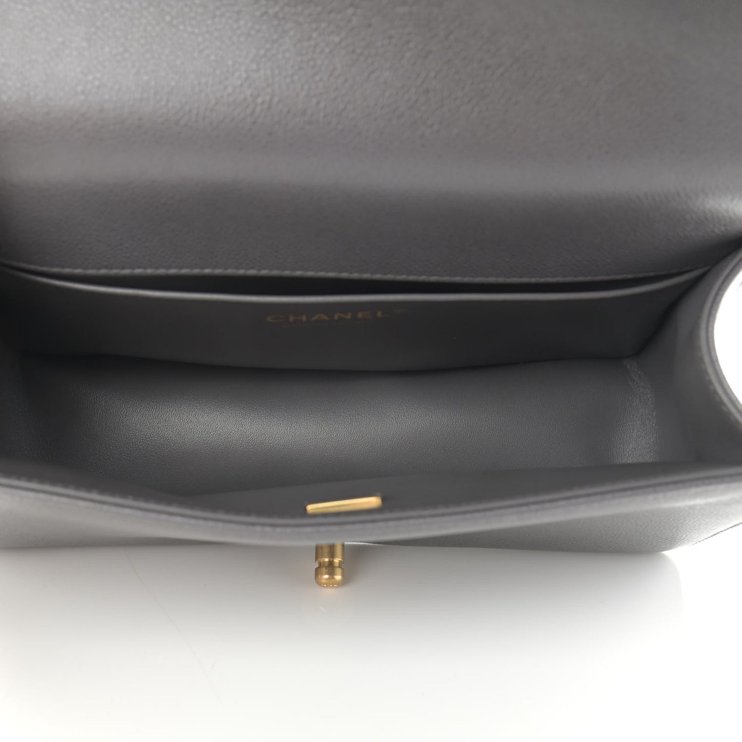 Caviar Quilted Medium Boy Flap Dark Grey