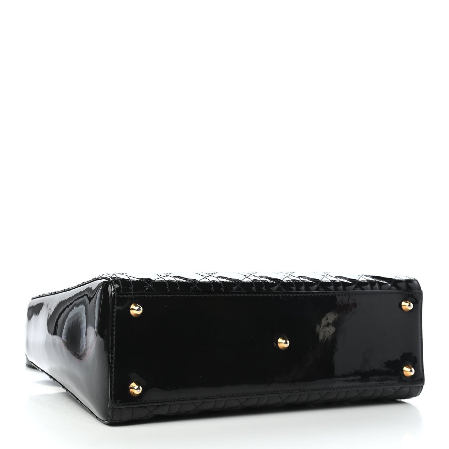 Patent Cannage Large Lady Dior Black