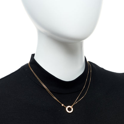 Cartier 18K Pink Gold 2 Diamond LOVE Necklace 2 of 5