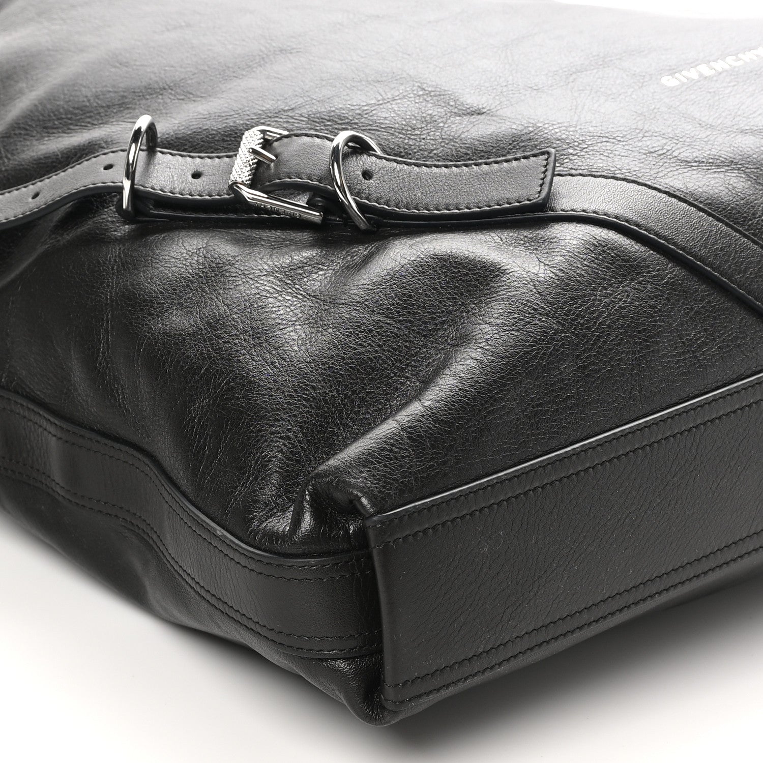 Givenchy Calfskin Shearling Large Voyou Bag Chocolate 8 of 9