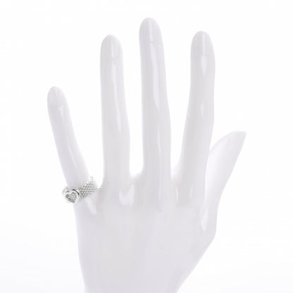 Tiffany Sterling Silver Heart Mesh Ring 4 2 of 5