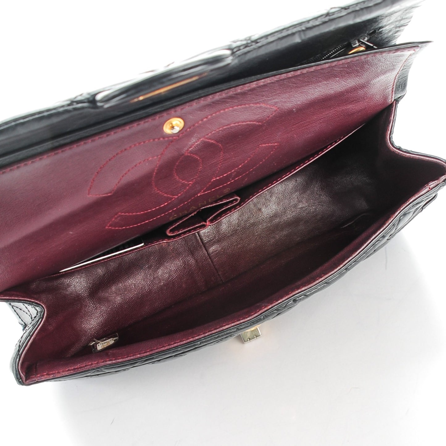 Aged Calfskin Quilted 2.55 Reissue 226 Flap Black