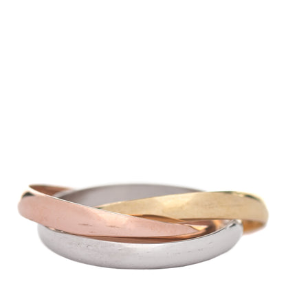 Cartier 18K Pink Yellow White Gold Small Trinity Ring 49 4.75 3 of 5