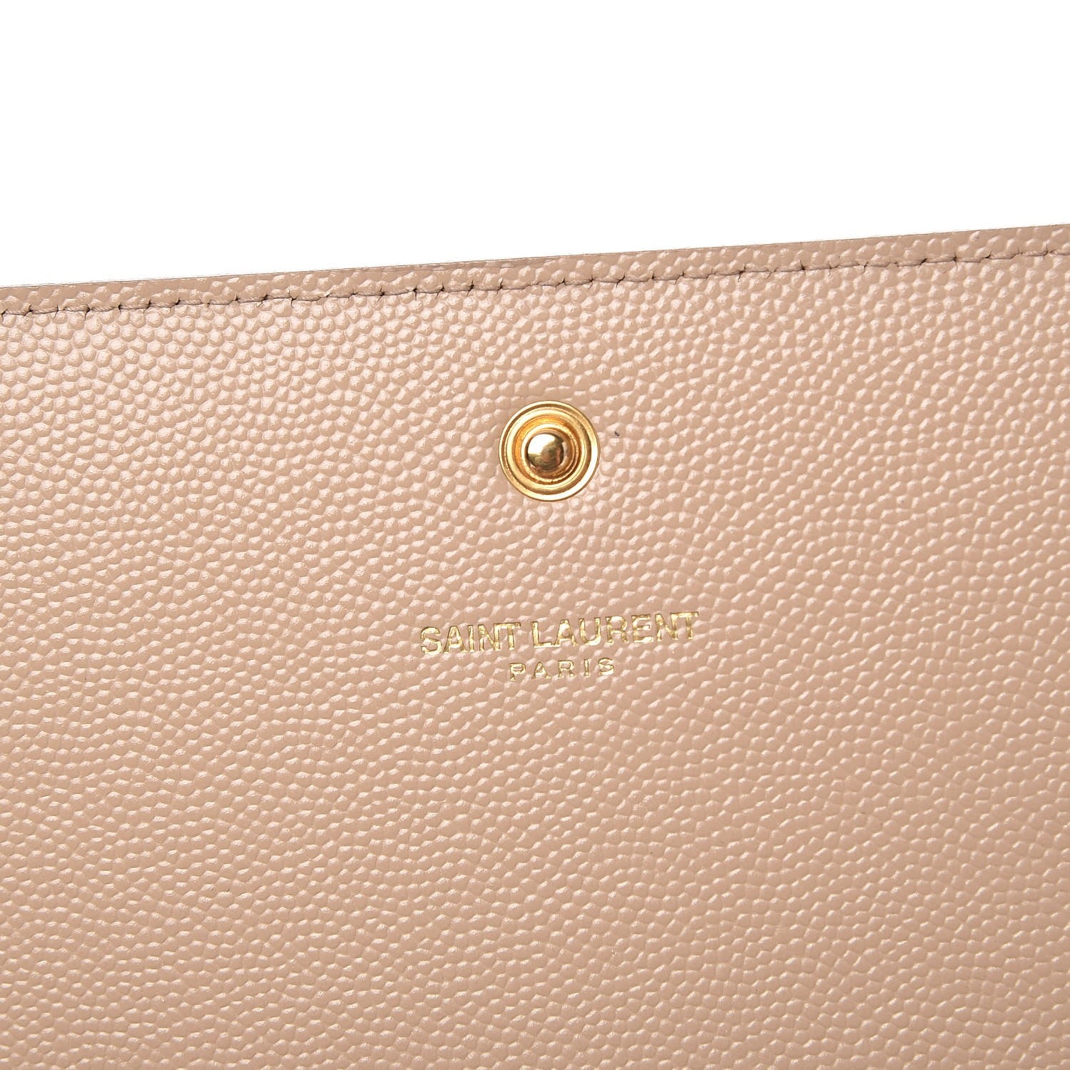 Saint Laurent Grain De Poudre Monogram Chain Wallet Dark Beige 7 of 7