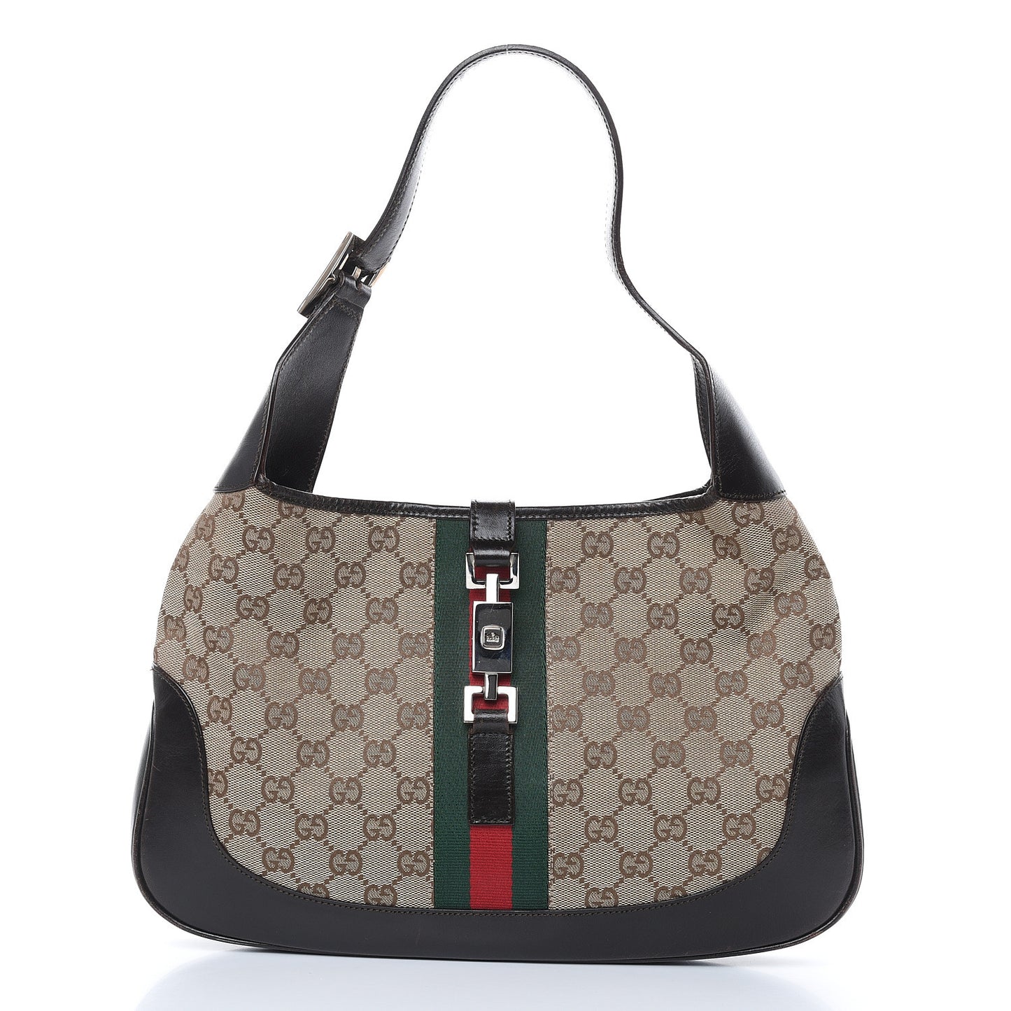 Monogram Web Jackie O Hobo Dark Brown