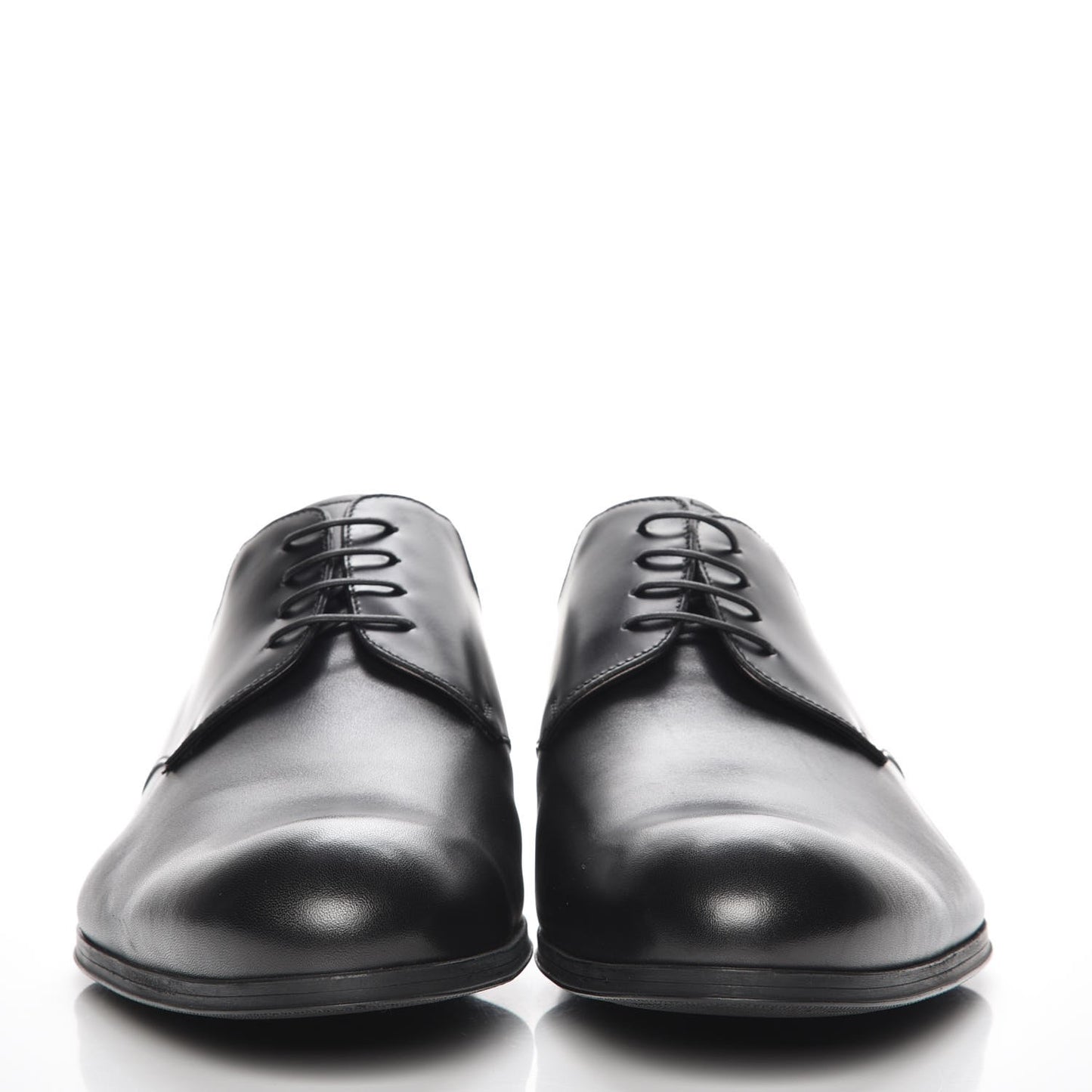 Lambskin Derby Lace Up Shoes 8 Black