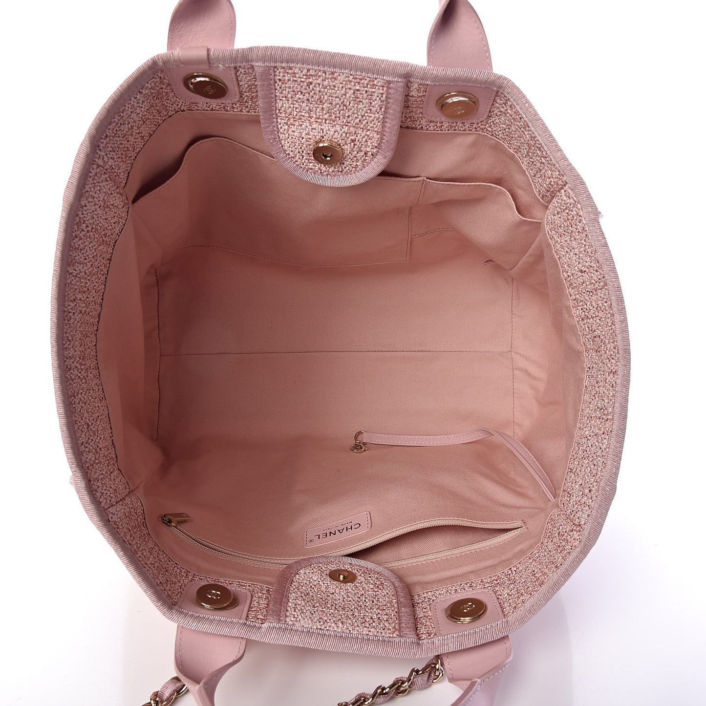 Straw Lurex Large Deauville Tote Pink