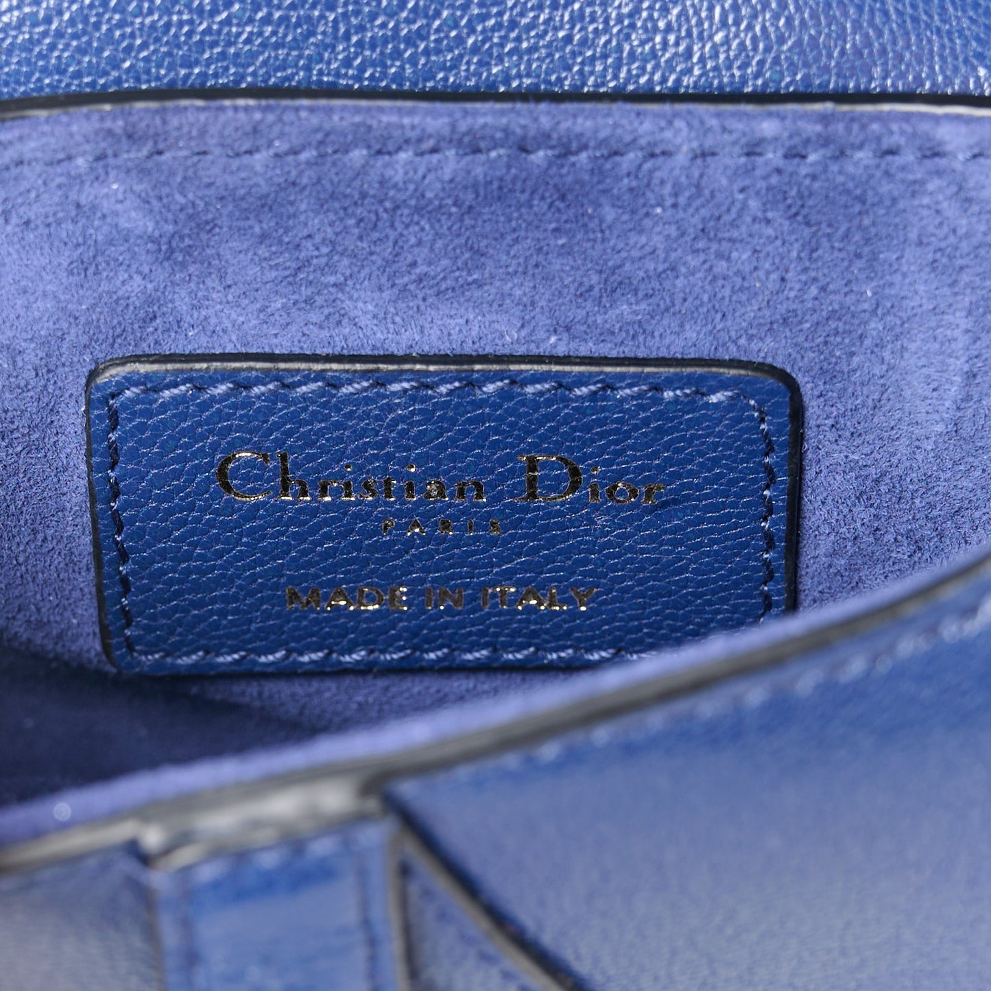 Goatskin Micro Saddle Bag With Strap Blue Royale