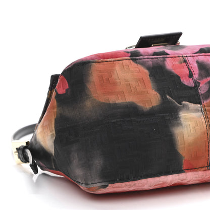Fendi Zucchino Vitello Floral Mini Forever Mama Baguette Black Multicolor 8 of 9