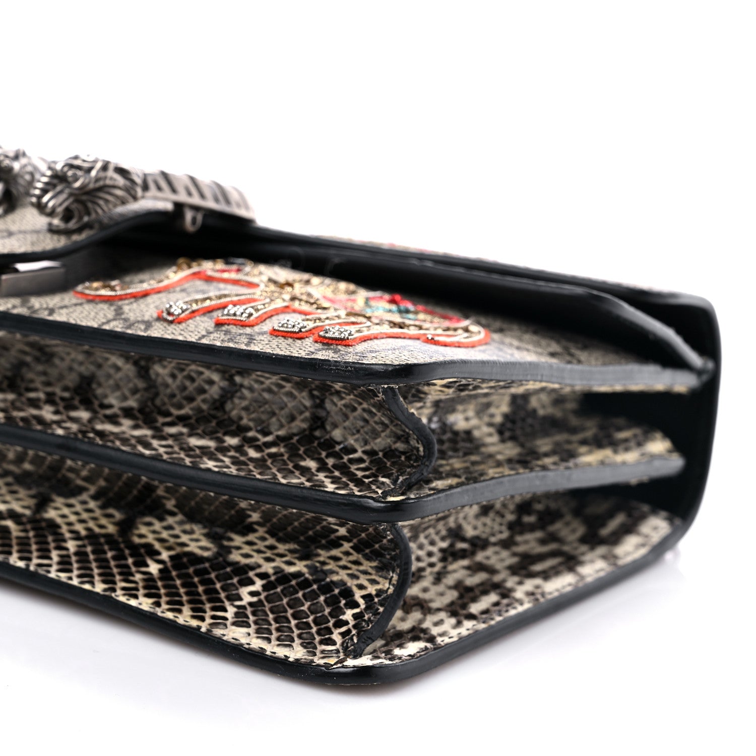 Gucci GG Supreme Monogram Elaphe Elephant Embroidered Small Dionysus Shoulder Bag 9 of 13