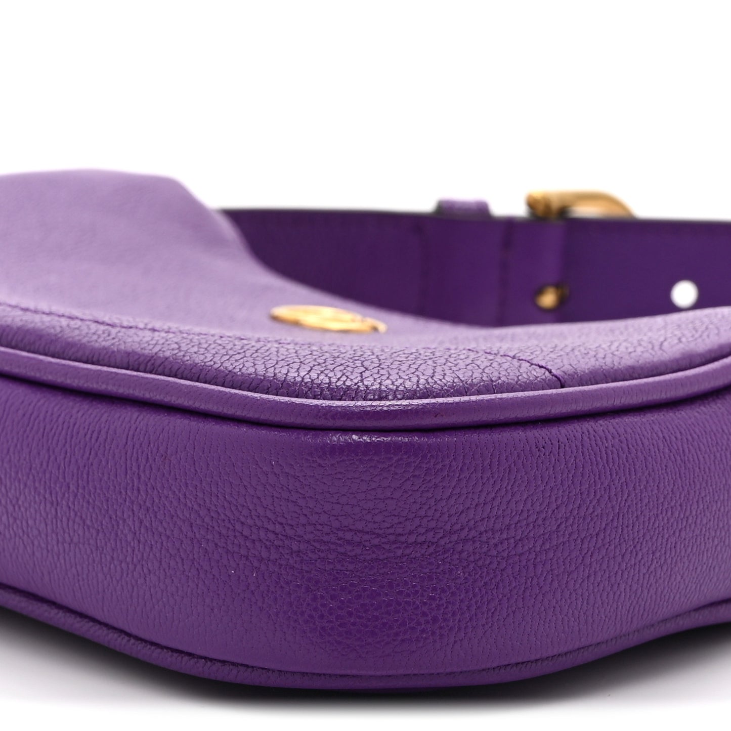 Goatskin Mini Aphrodite Shoulder Bag Shine Purple