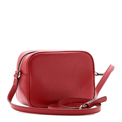 Gucci Pebbled Calfskin Small Soho Disco Bag Vibrant Red 3 of 10