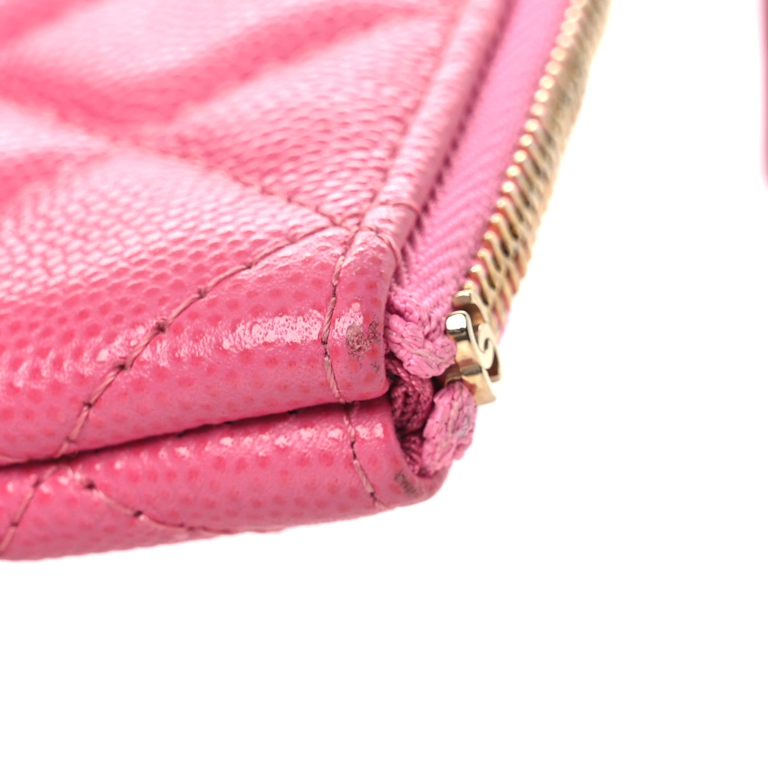 Chanel Caviar Quilted Small Cosmetic Case Pink 10 of 10