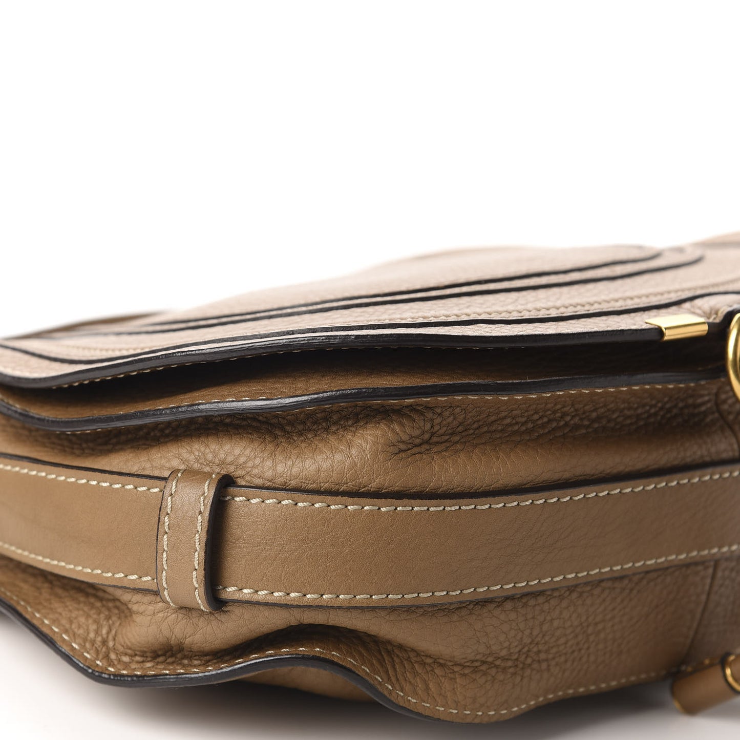 Calfskin Medium Marcie Round Crossbody Bag Nut